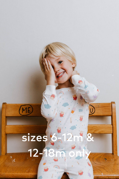 100% organic pima cotton children's pajamas in an adorable fries & shakes  print.