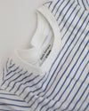 Blue Stripe Print Organic Pima Cotton Shorts Pajama