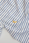 Blue Stripe Print Organic Pima Cotton Shorts Pajama