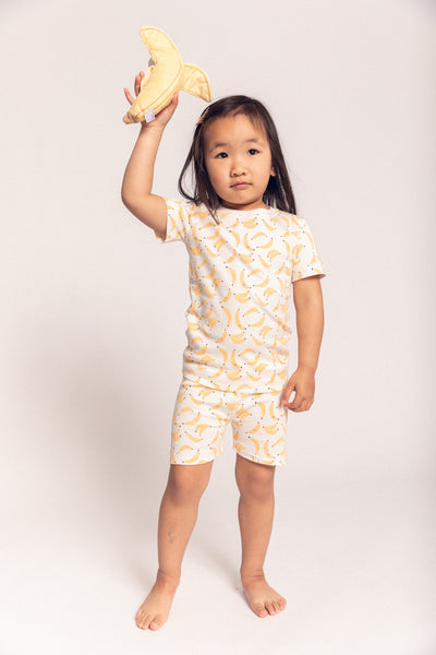 Banana Print Organic Pima Cotton Shorts Pajama