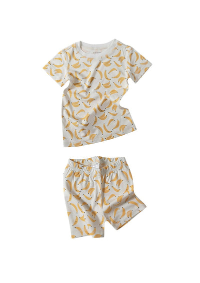 Banana Print Organic Pima Cotton Shorts Pajama