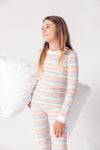 Rainbow Stripe Organic Pima Cotton Pajama