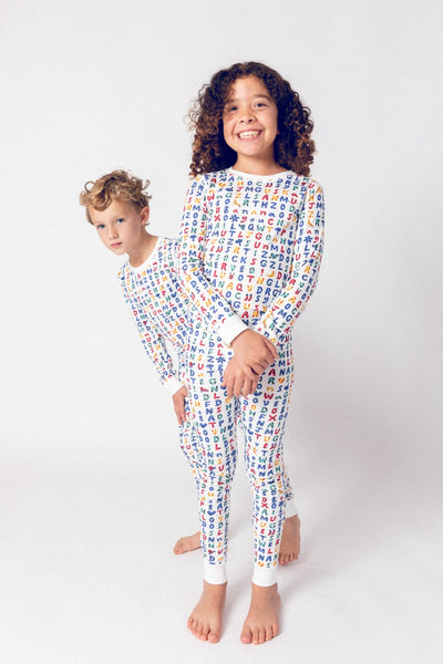 Bubble Talk Print Organic Pima Cotton Pajama