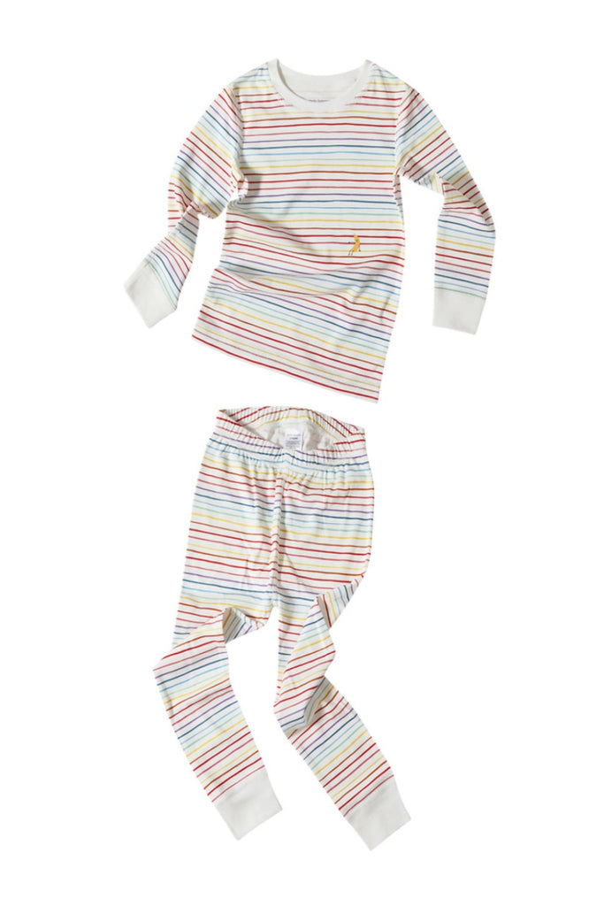 super soft rainbow striped pima cotton pajamas 