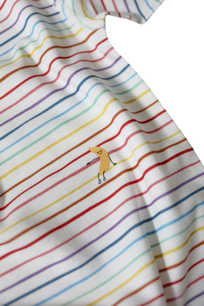 dodo banana rainbow striped pima cotton pajamas