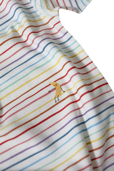 Rainbow Stripe Organic Pima Cotton Pajama