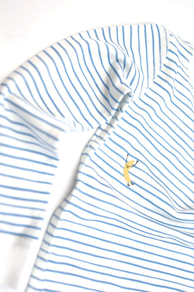 Blue Stripe Print Organic Pima Cotton Pajama